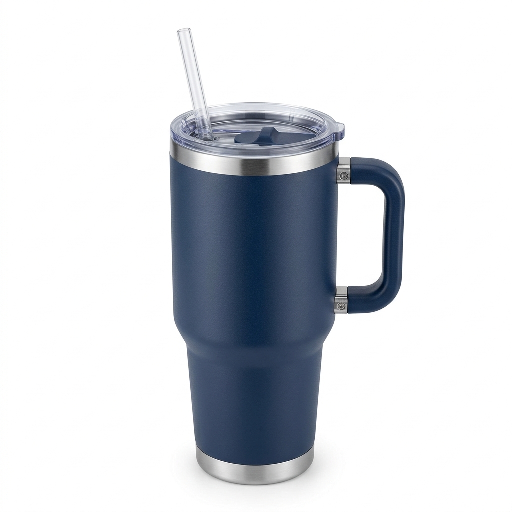 EverCool 32 oz Vacuum Insulated Stainless Steel Tumbler with Straw